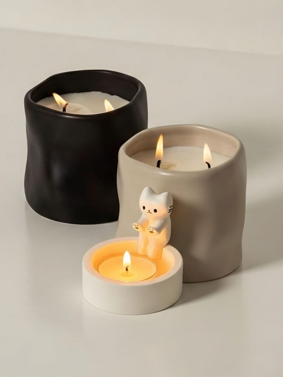 Cute Kitten Candle Holder